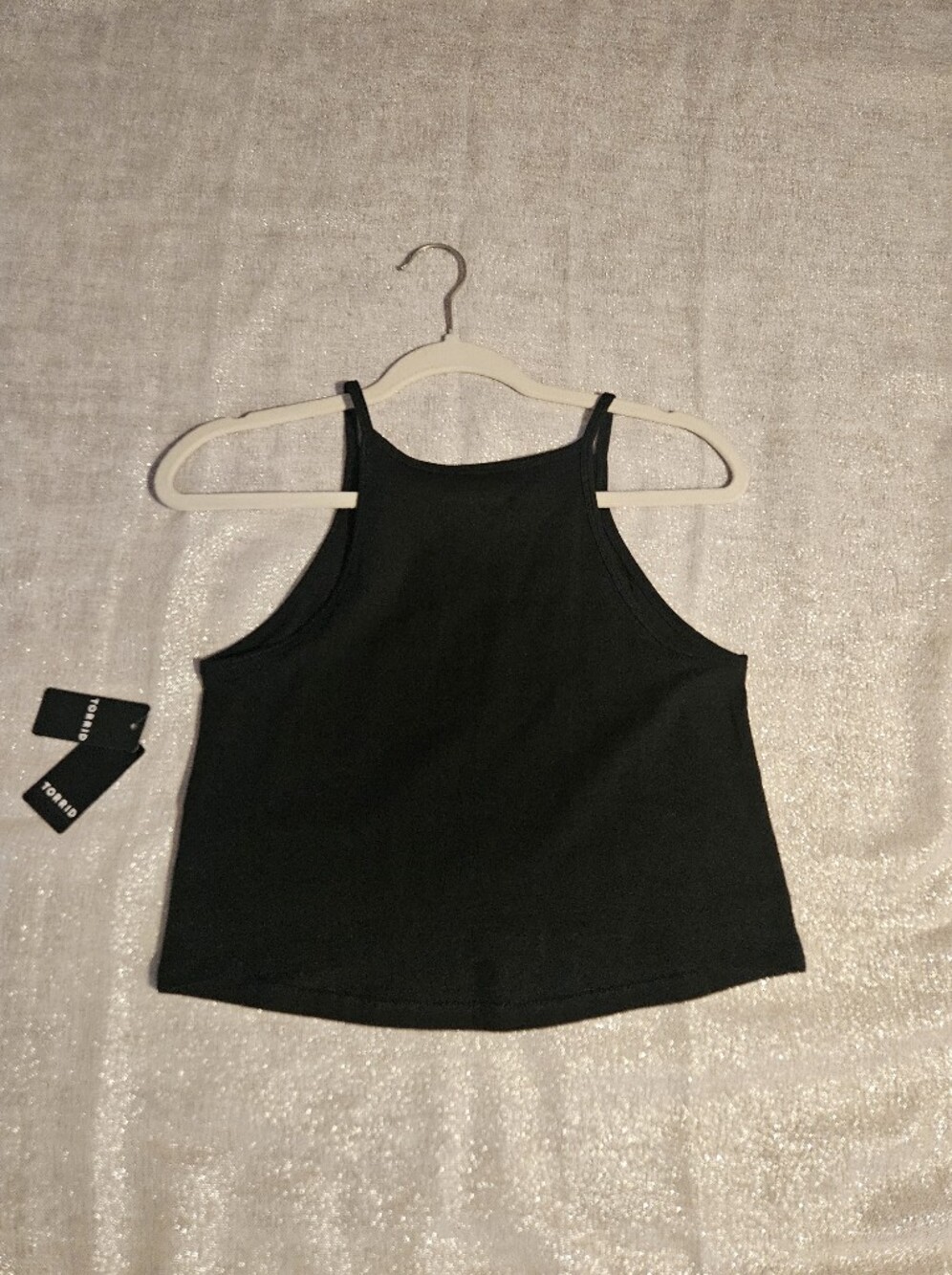 Torrid Black High-Neck Cropped Tank